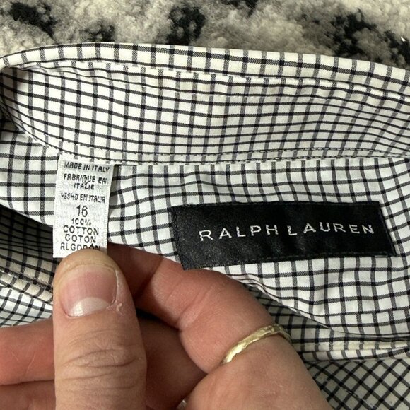 Vintage Ralph Lauren Checkered Button Up Shirt - Picture 3 of 4